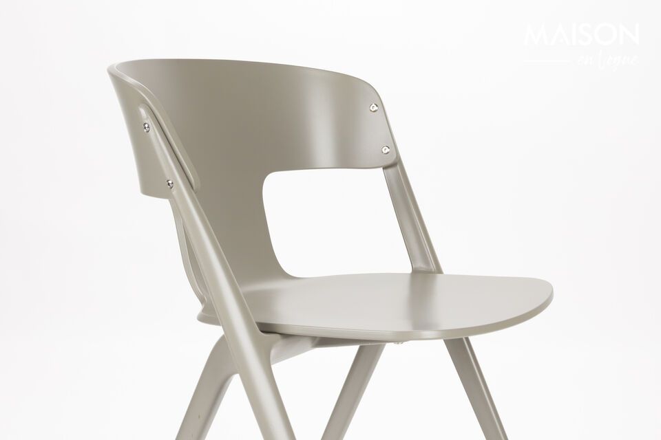 Silla de jardín de plástico topo Horizon - 9