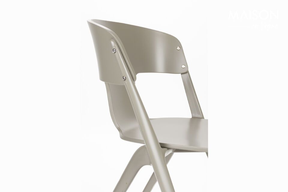 Silla de jardín de plástico topo Horizon - 10