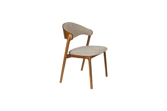 Silla de madera maciza de haya beige Babington Clipped