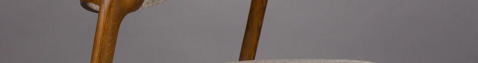 Descriptivo Materiales  Silla de madera maciza de haya beige Babington