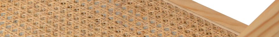 Descriptivo Materiales  Silla de ratán y madera Gunn