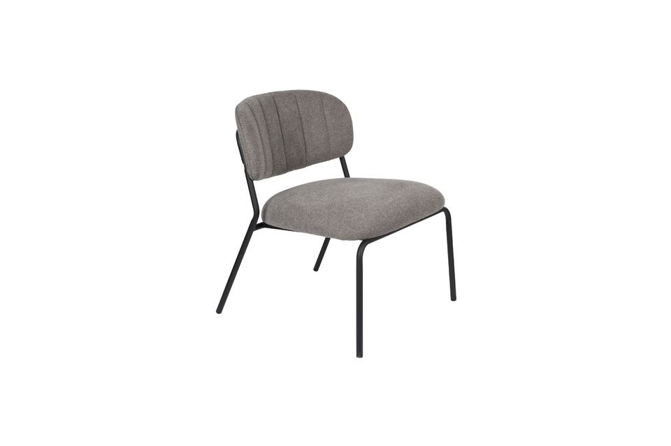 Silla de salón Jolien negro y gris - 5