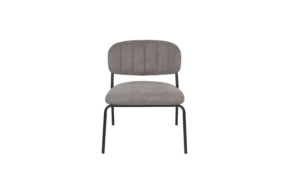 Silla de salón Jolien negro y gris - 6