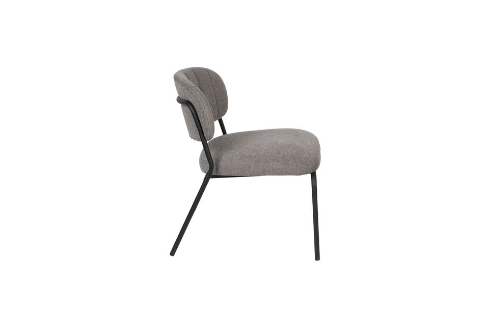 Silla de salón Jolien negro y gris - 7