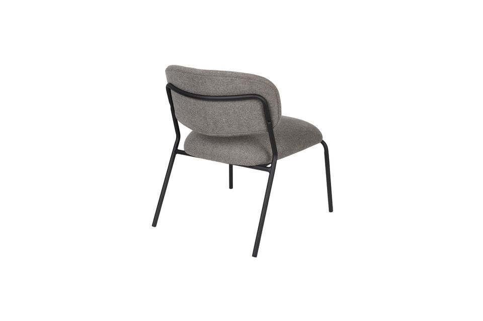 Silla de salón Jolien negro y gris - 8