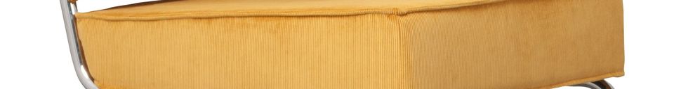 Descriptivo Materiales  Silla de salón Ridge Rib amarillo con apoyabrazos