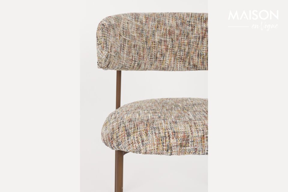 Silla de tela beige Claes - 9