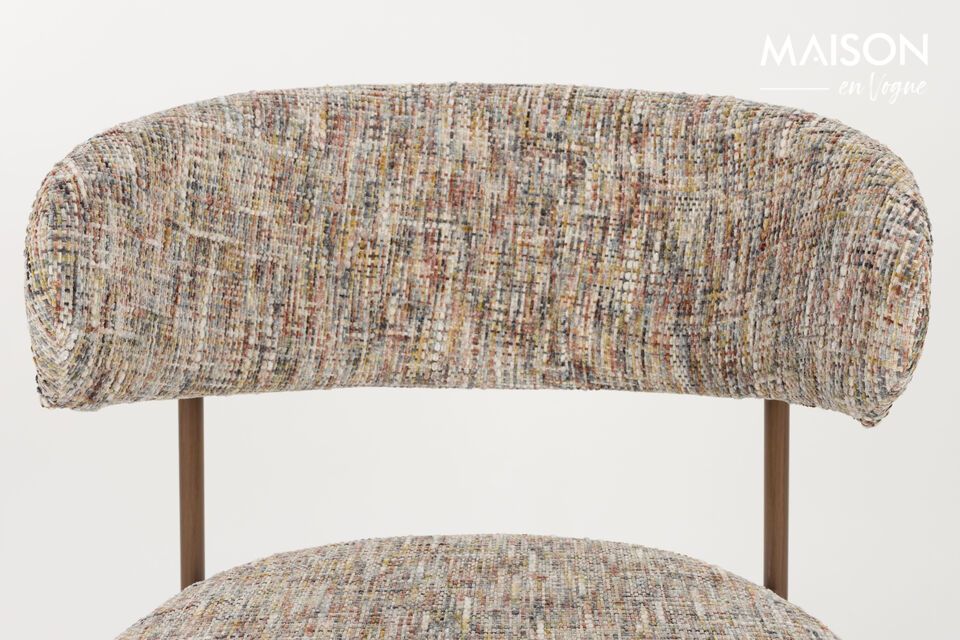 Silla de tela beige Claes - 10