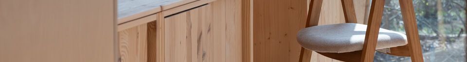 Descriptivo Materiales  Silla de tela beige Mads