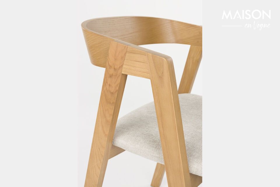 Silla de tela beige Mads - 10