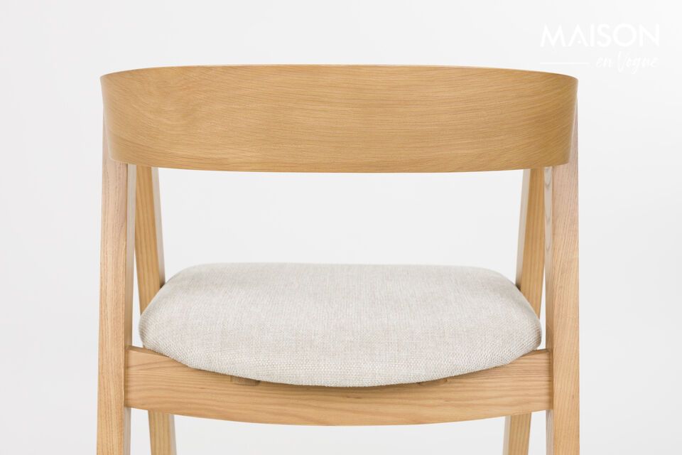Silla de tela beige Mads - 12