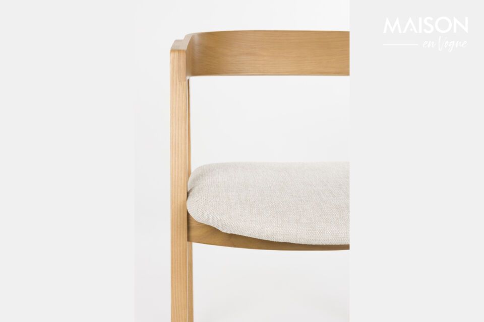 Silla de tela beige Mads - 13