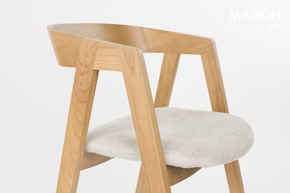 Silla de tela beige Mads - 14