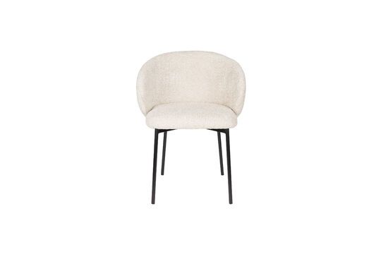 Silla de tela blanca Ayle Clipped