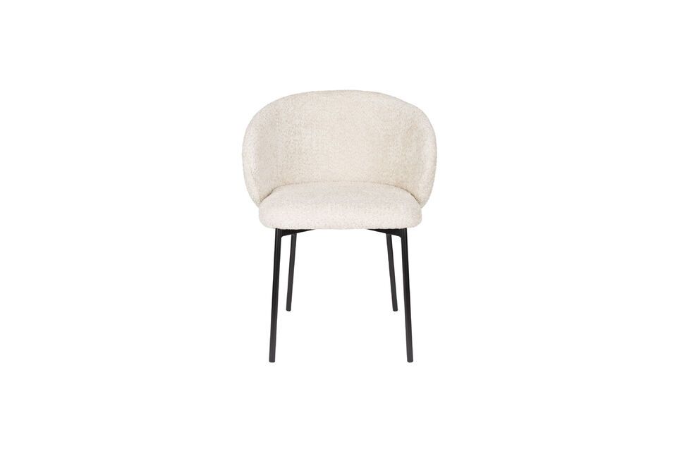 Silla de tela blanca Ayle White Label