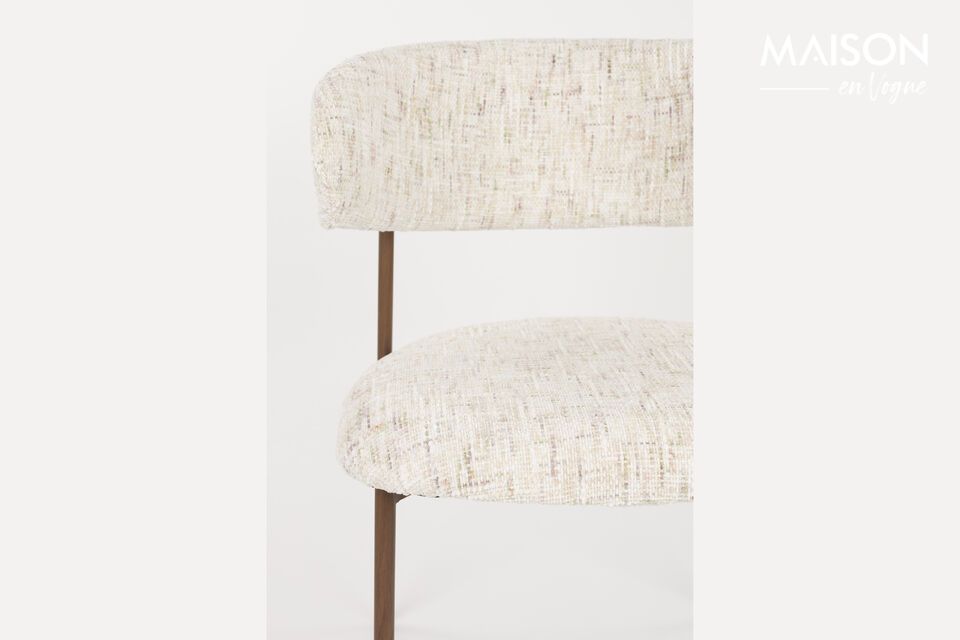 Silla de tela blanca Claes - 9