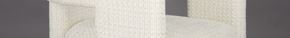 Descriptivo Materiales  Silla de tela blanco roto Medina
