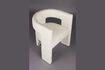 Miniatura Silla de tela blanco roto Medina 5