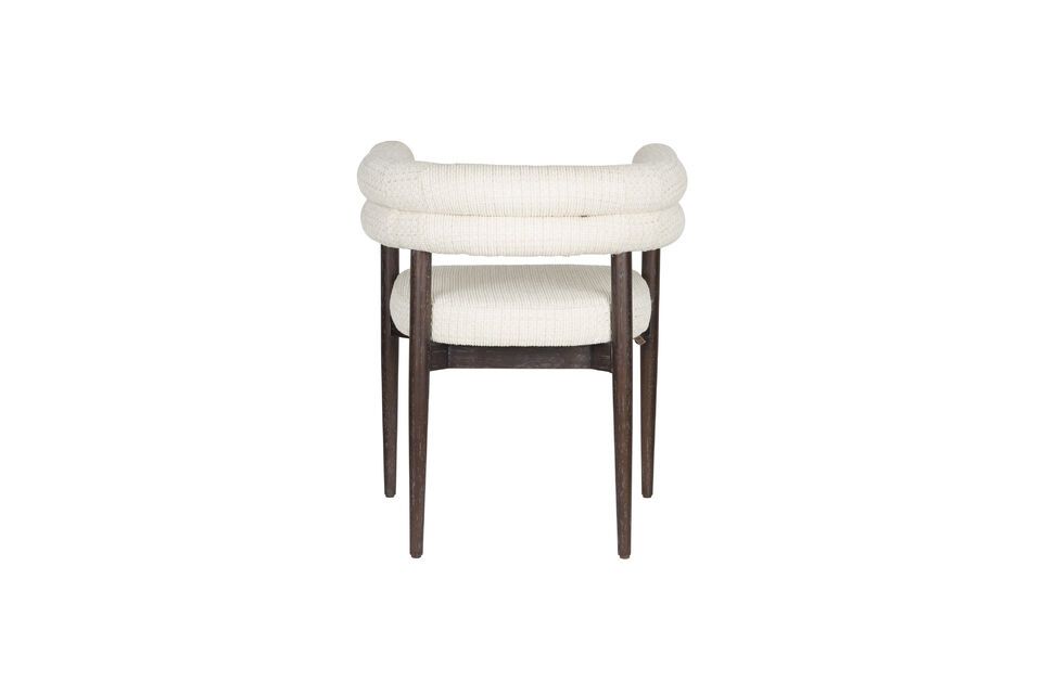 Silla de tela blanco roto Sela - 9