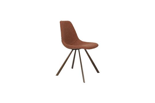 Silla de tela bouclé ocre Franky Clipped