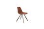 Miniatura Silla de tela bouclé ocre Franky Clipped