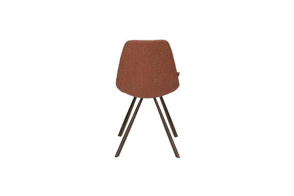 Silla de tela bouclé ocre Franky - 8