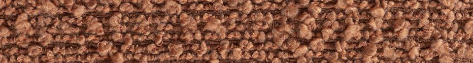 Descriptivo Materiales  Silla de tela bouclé ocre Franky