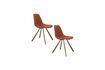 Miniatura Silla de tela bouclé ocre Franky 11