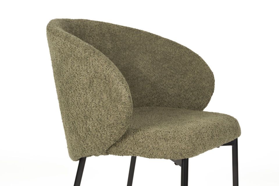 Silla de tela gris Ayle - 9