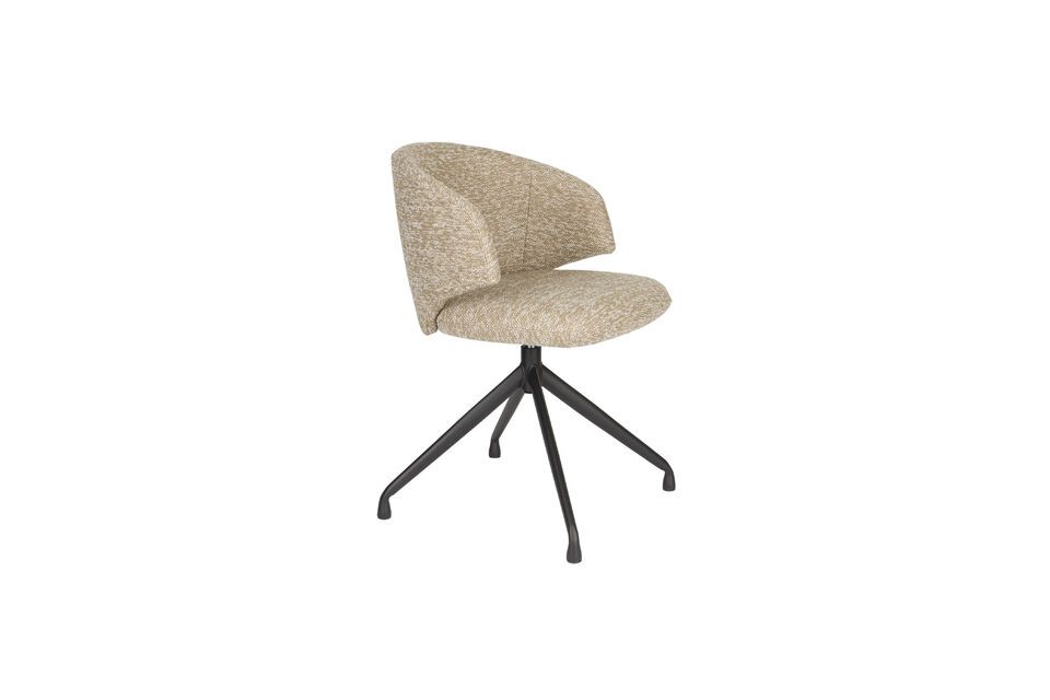 Silla de tela marrón Balado White Label