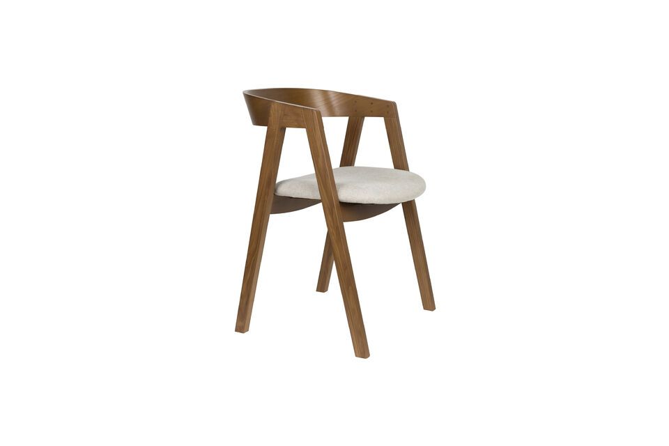 La silla Mads de poliéster marrón encarna la delicadeza y el confort de una pieza diseñada para