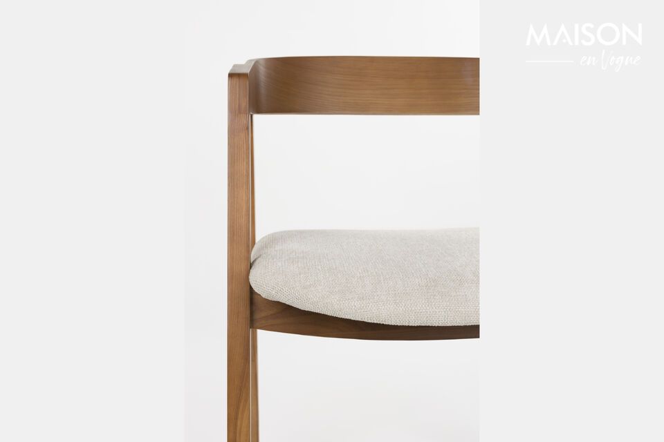 Silla de tela marrón Mads - 10