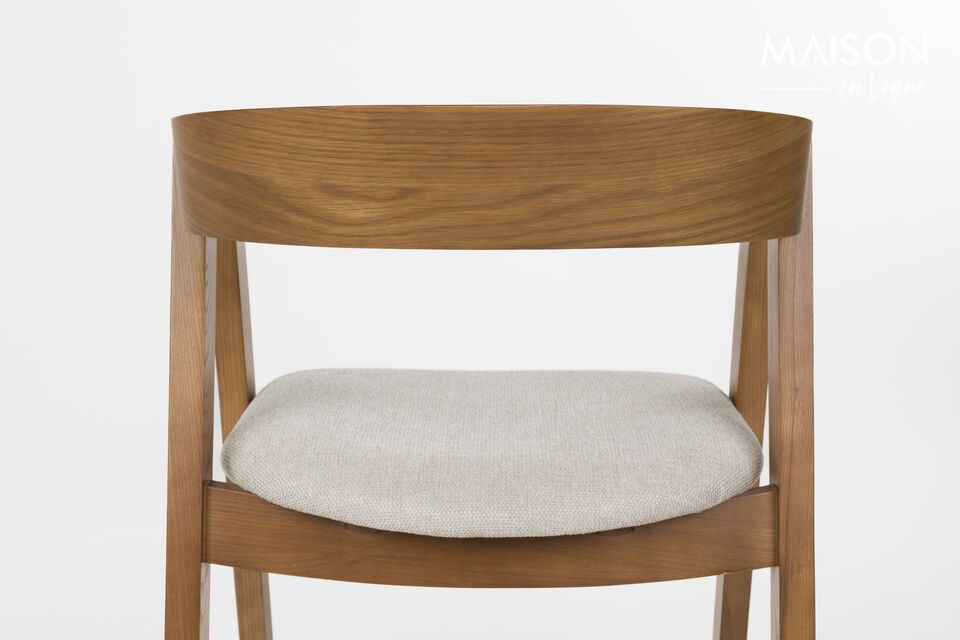 Silla de tela marrón Mads - 11