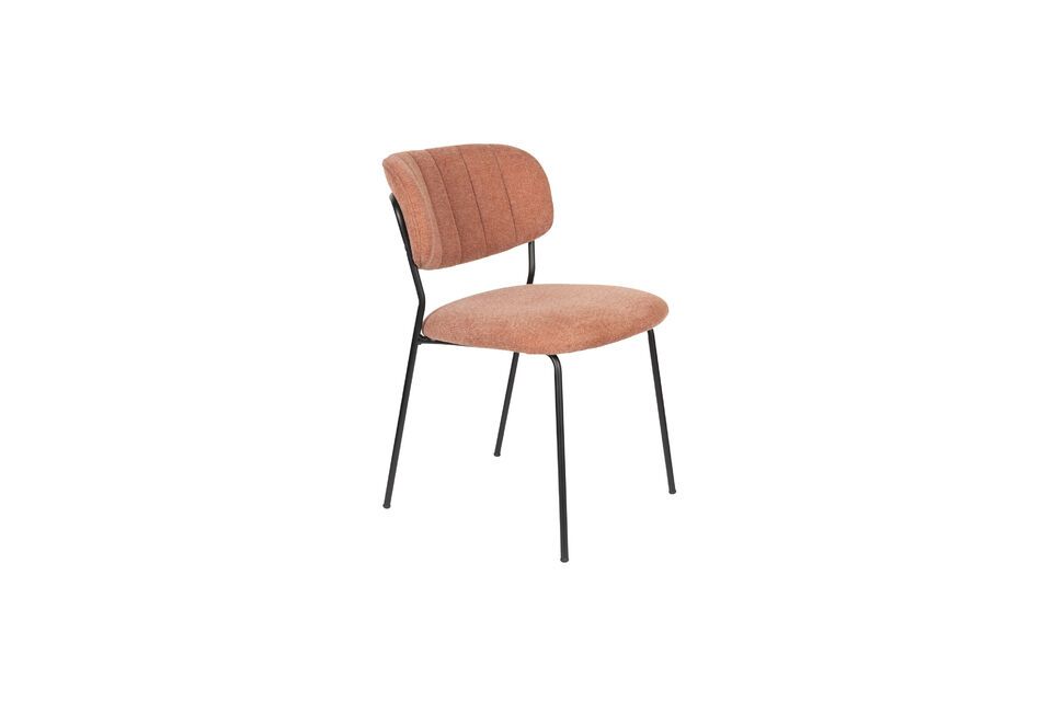 Silla de tela rosa Jolien White Label