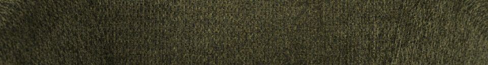 Descriptivo Materiales  Silla de tela verde Naida