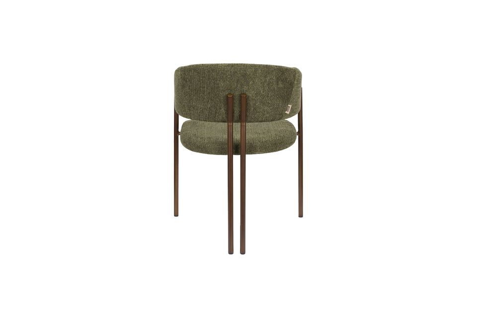 Silla de tela verde Naida - 9