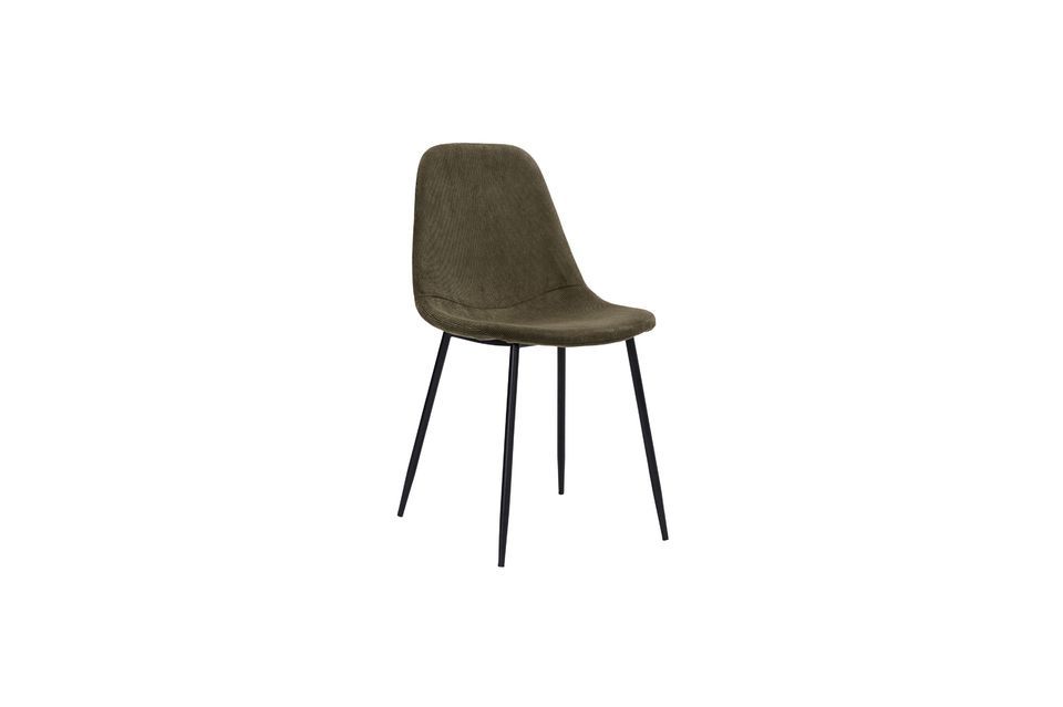 Silla de terciopelo de poliéster verde Found House Doctor