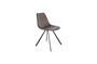 Miniatura Silla de terciopelo gris Franky Clipped