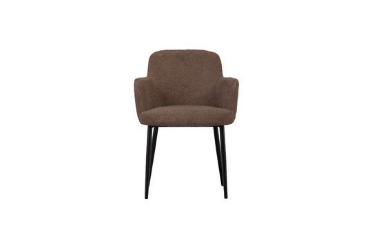 Silla efecto piel de oveja marrón Comedor