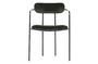 Miniatura Silla Ivy de terciopelo negro Clipped