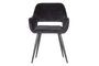 Miniatura Silla Jelle de terciopelo negro Clipped