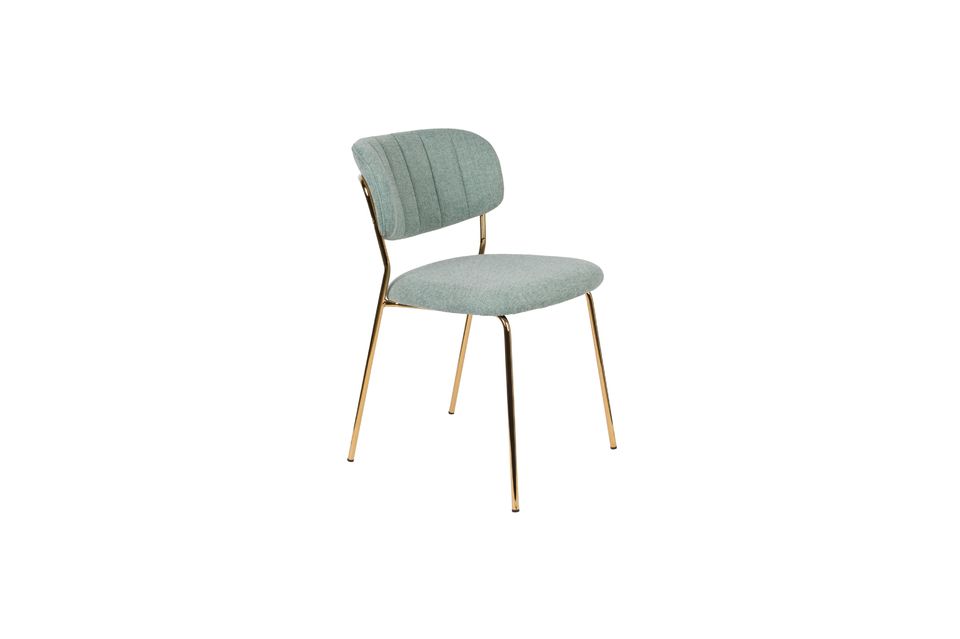 Silla Jolien oro y verde claro White Label