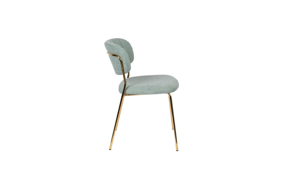 Silla Jolien oro y verde claro - 6