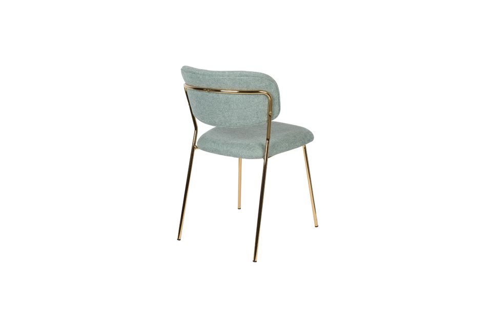 Silla Jolien oro y verde claro - 7