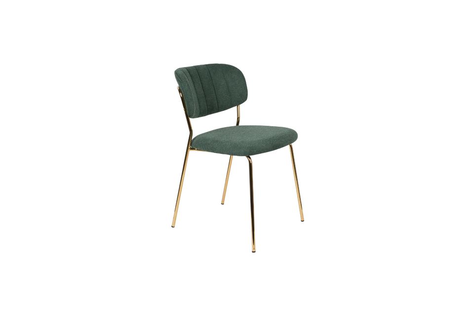 Silla Jolien oro y verde oscuro - 5