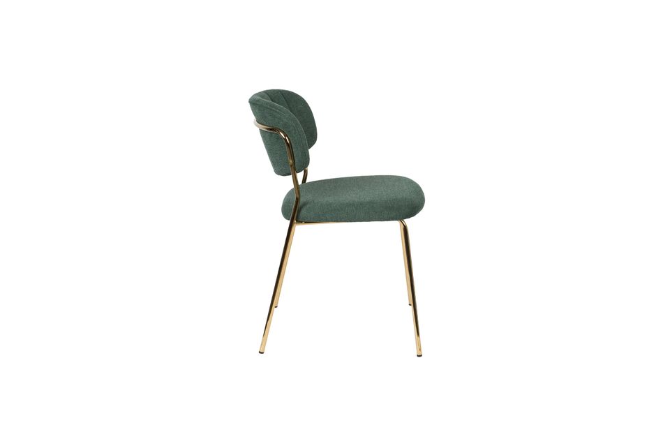 Silla Jolien oro y verde oscuro - 7