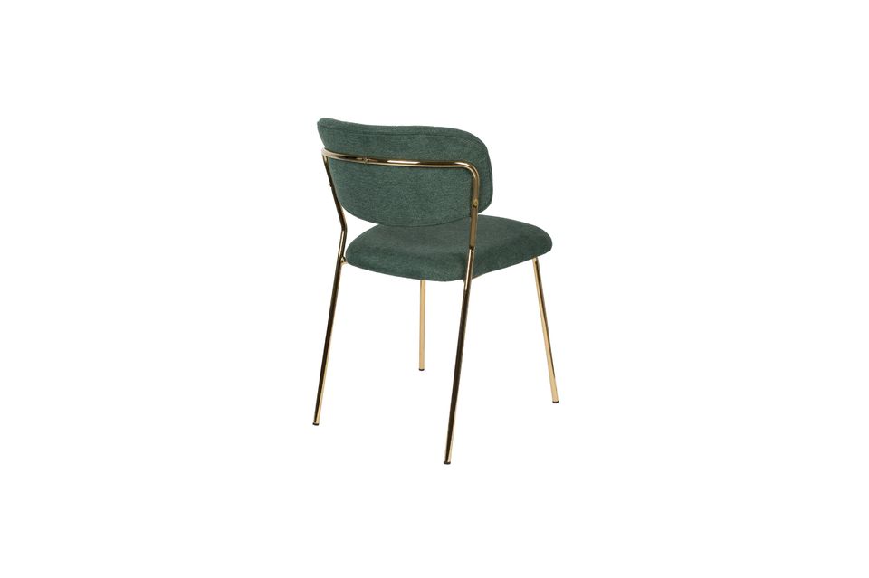 Silla Jolien oro y verde oscuro - 8