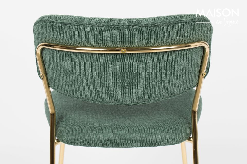 Silla Jolien oro y verde oscuro - 4