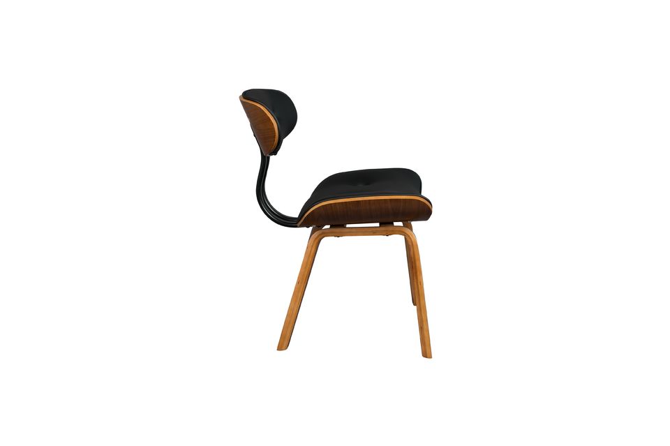 Silla negra Wood marrón y negra - 13