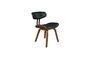 Miniatura Silla negra Wood marrón y negra Clipped